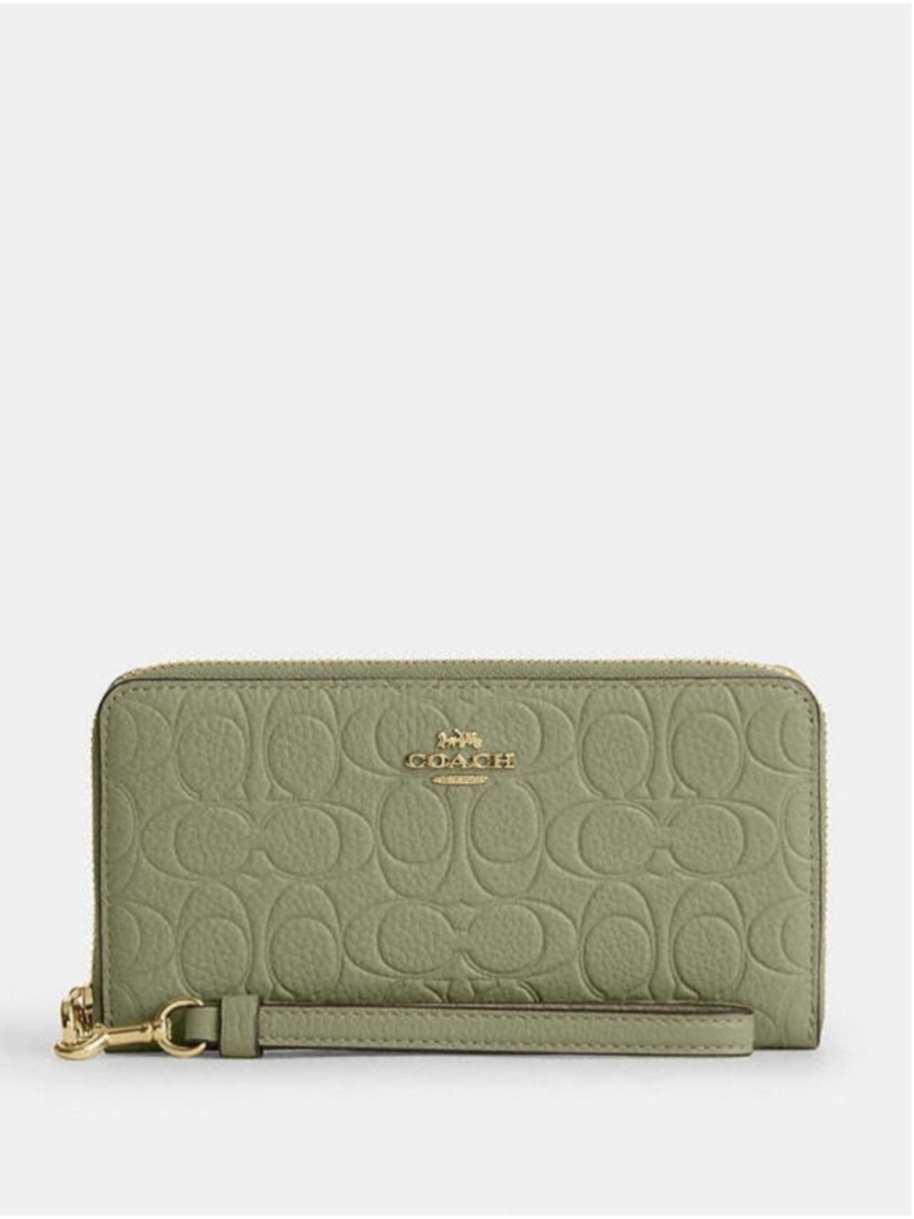 COACH Long Zip Around Wallet in Pistachio Signature Leather CEW21 – NWT - Picture 2 of 8